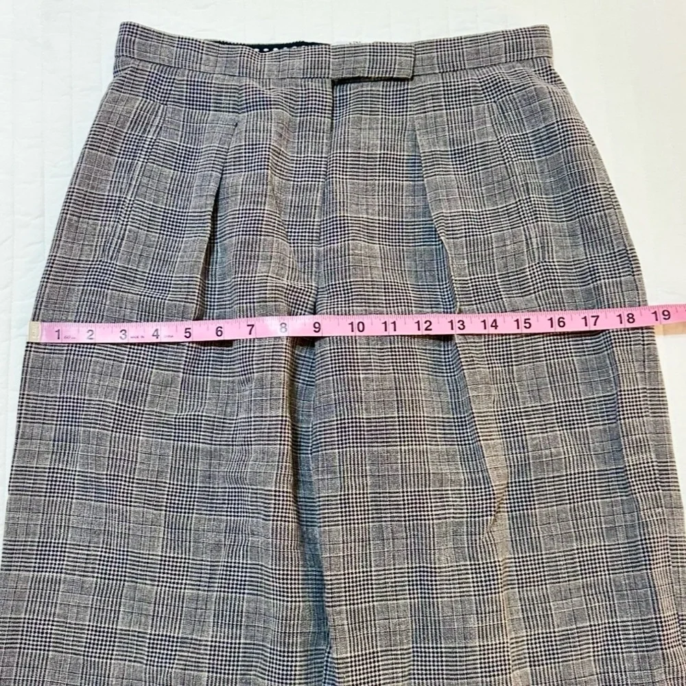 Vintage 90s Armani Collezioni Wool/Linen Trouser Pants Tan/Black Women’s Size 6 - Picture 11 of 11